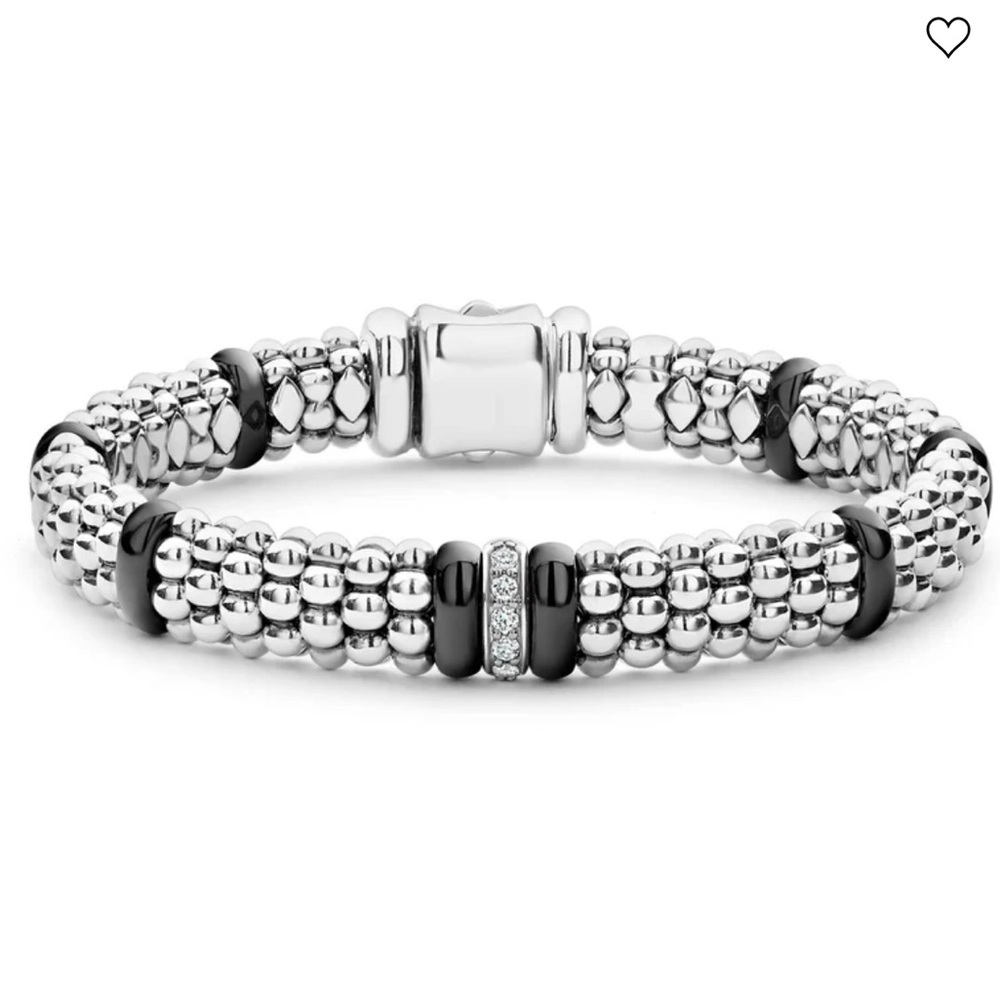 LAGOS Caviar Bracelet - Silver and Black